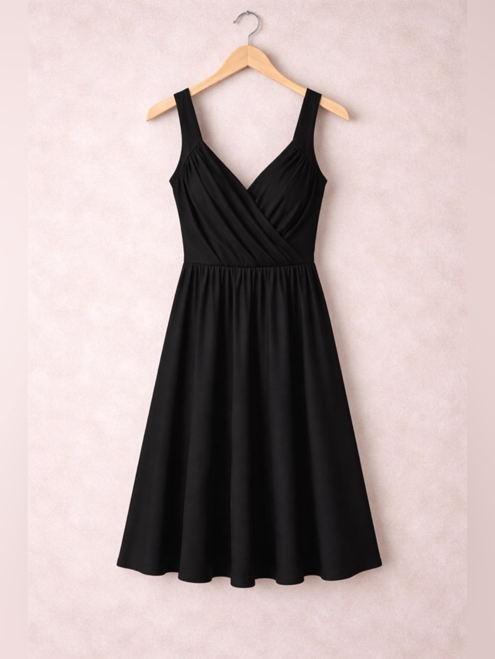 Ann Taylor Black Fit Flare Midi Dress NWT Size 4 Wedding Guest Cocktail Classic